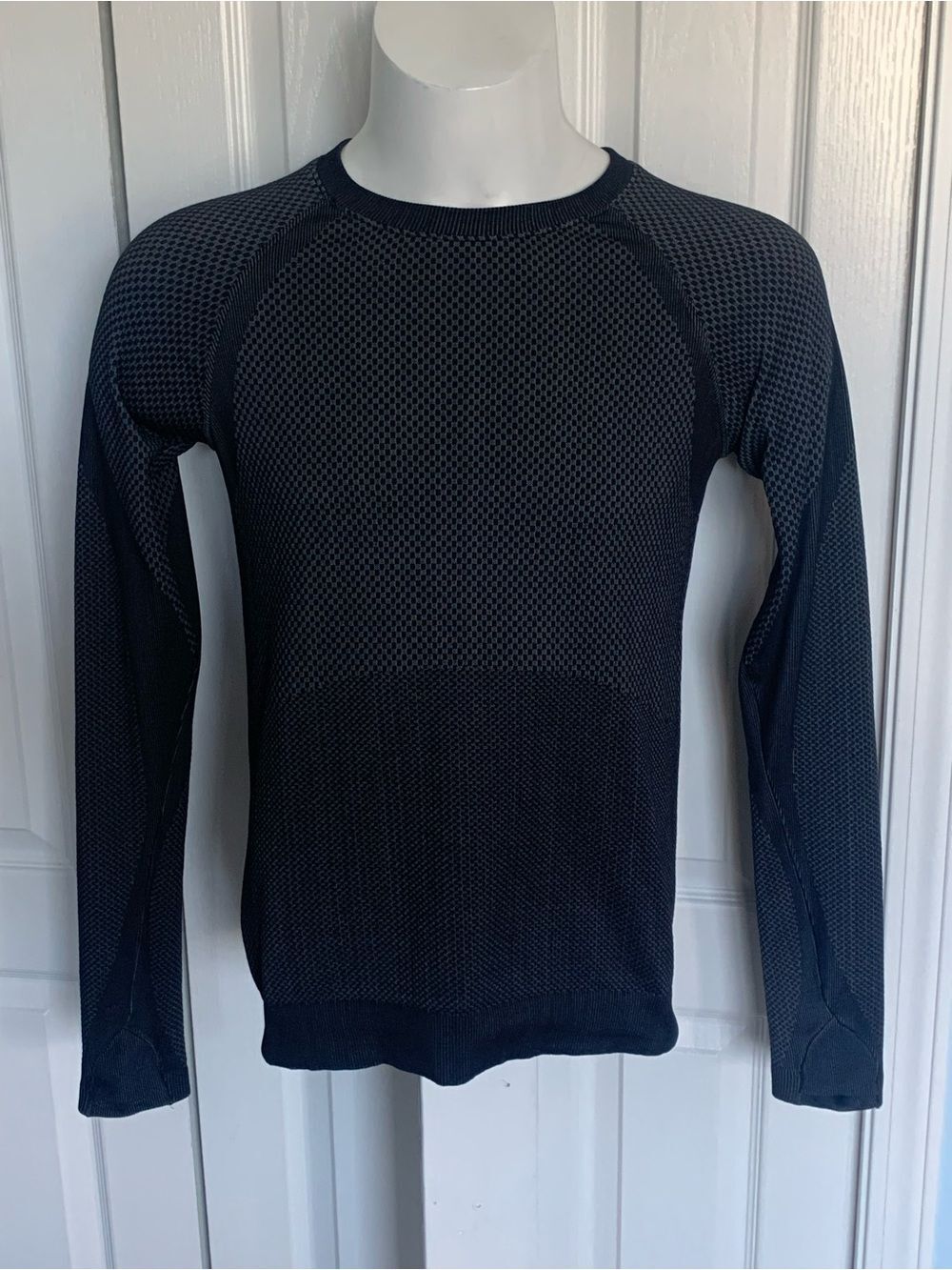 Lululemon Textured Crewneck Sweater in Black and Charcoal